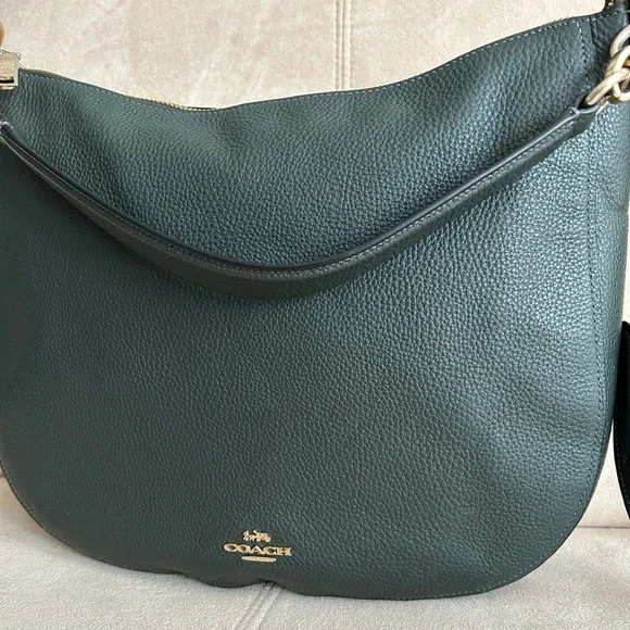 Coach Elegant Leather Satchel, Handbag with Detachable Long Strap - Picture 11 of 15